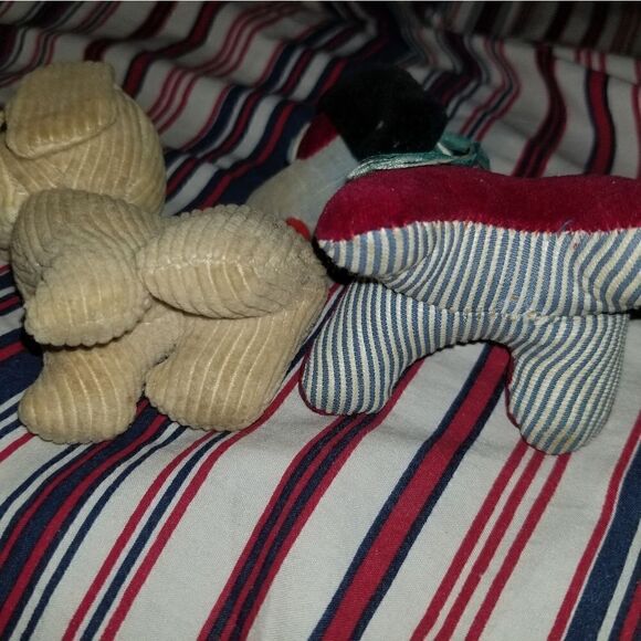 Plush Stuffed Toy Red Maroon Dog 1960's Holiday Fair Hedaya Carnival Prize+ - Picture 15 of 16